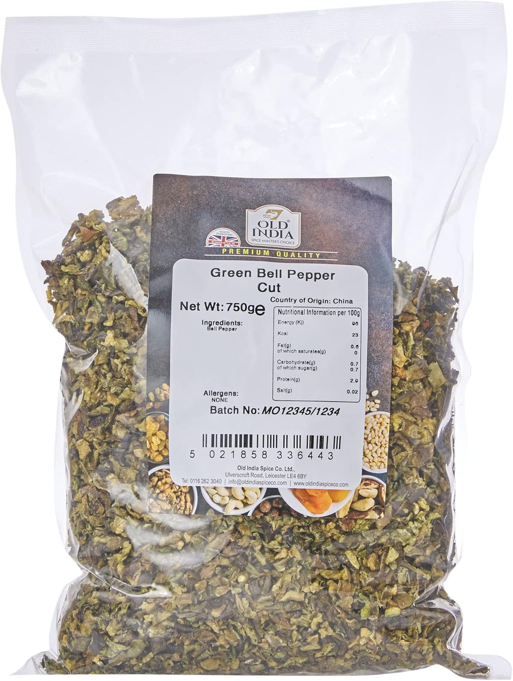 Old India Green Bell Pepper Cut 750 g