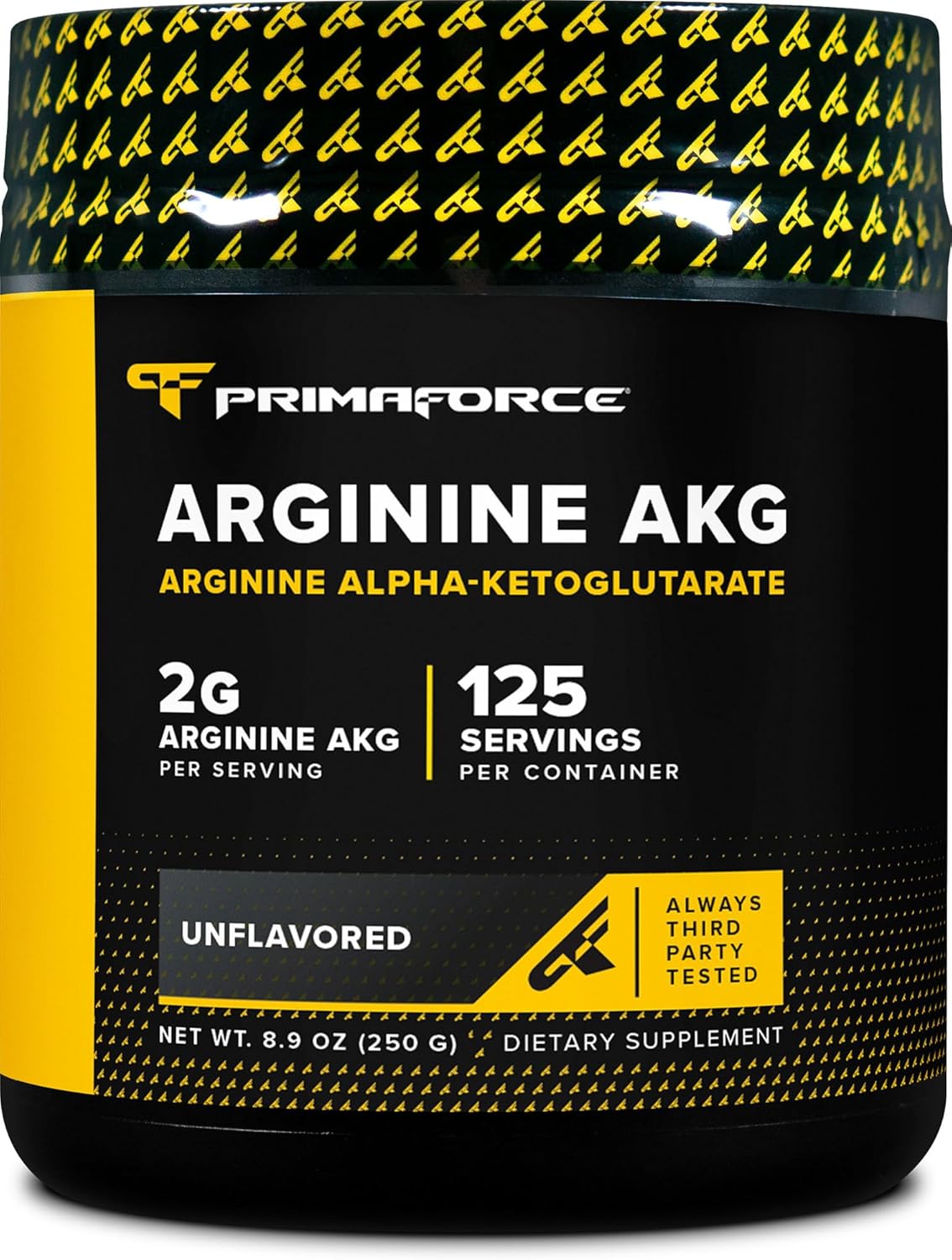 PrimaForce AAKG Arginine Powder, 250 grams (L-Arginine and Alpha-Ketoglutarate Acid) Premium Workout Supplement, Non-GMO, Vegan, Gluten Free