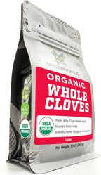 Spice Profile USDA Organic Whole Cloves, Lab Tested, Resealable 3.5 oz Pouch, Laung, Clavos de Olor