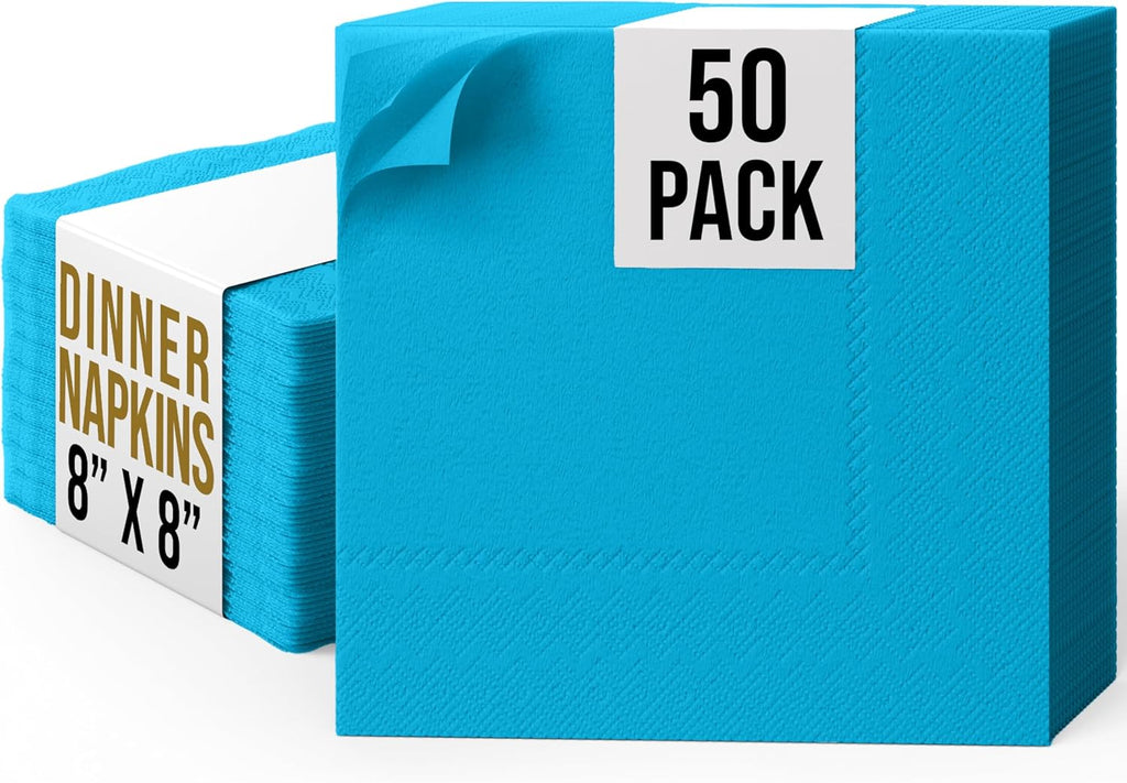 Turquoise Dinner Napkins Disposable Everyday 50 Pcs 2 Ply Turquoise Napkins Disposable Paper Everyday For Parties & Party Supplies