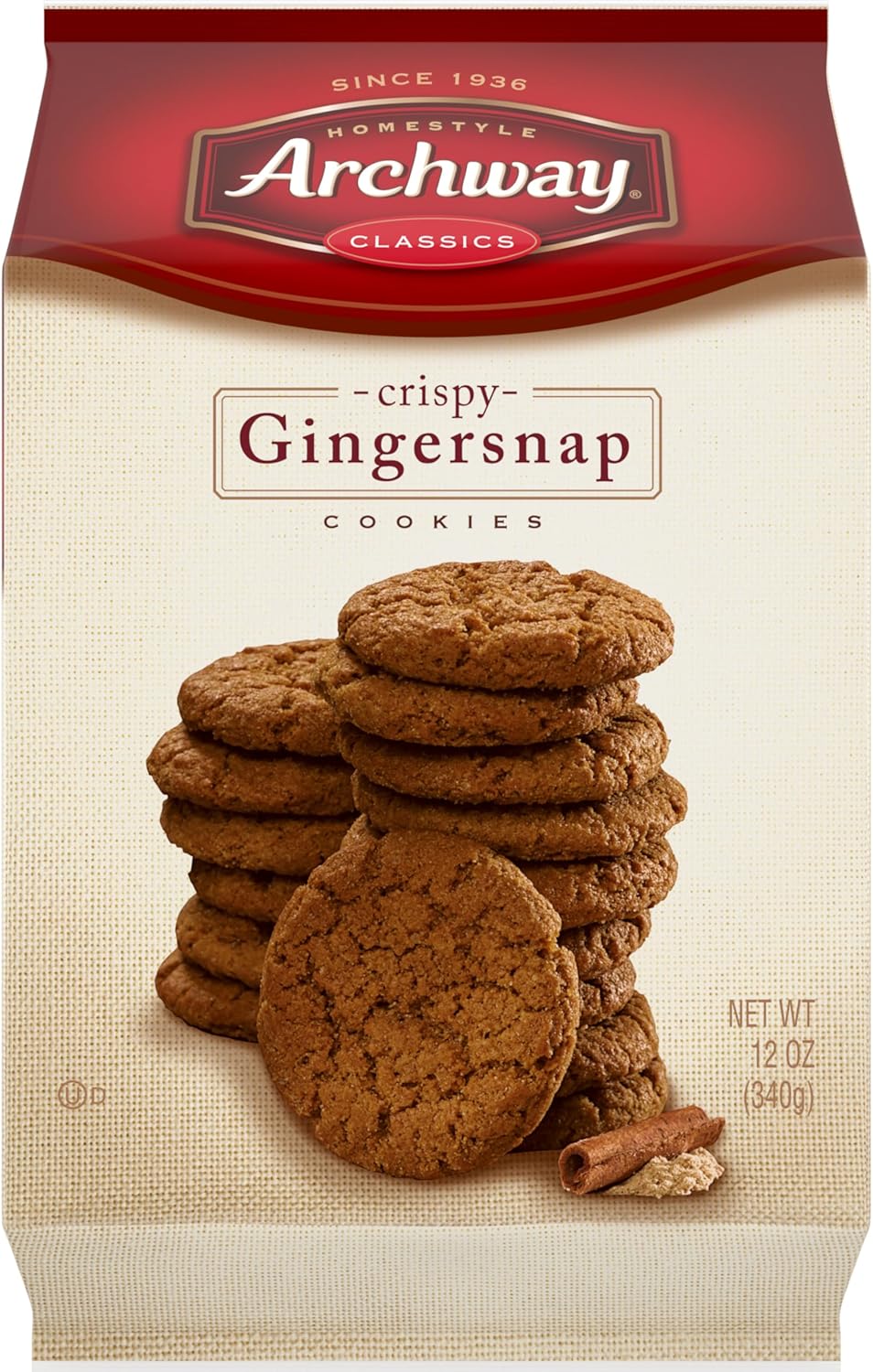 Archway Cookies, Crispy Gingersnap Cookies, 12 Oz