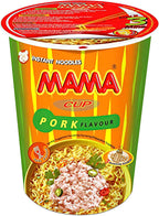 MAMA Noodles PORK Instant Cup of Noodles with Delicious Thai Flavors, Hot And Spicy Noodles with Pork Soup Base, No Trans Fat with Fewer Calories Than Deep Fried Noodles (Pork Flavor, 6 Pack)