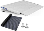 Threshold Ramp for Wheelchairs, 1.6-4.7" Rise and 24"×36" Platform Aluminum Wheelchair Ramp, Door Threshold Ramps with a Non-Slip Thick Door Mat