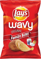Lay's Wavy Potato Chips, Original, 42 Ounce (Pack of 4)