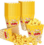 Panelee 100 Pack Popcorn Boxes for Christmas Movie Night 24oz Popcorn Disposable Paper Bucket Bags Bulk Snack Container Cups Holder for Xmas Party Carnival