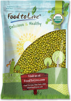 Food to Live Organic Mung Beans, 10 Pounds – Non-GMO, Whole Dried Beans, Green Gram, Sproutable, Kosher, Sirtfood. Good Source of Fiber and Protein.