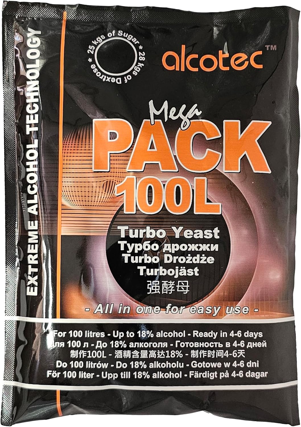 Alcotec Mega Pack 100L Turbo Yeast All in One 18% 4-6 days