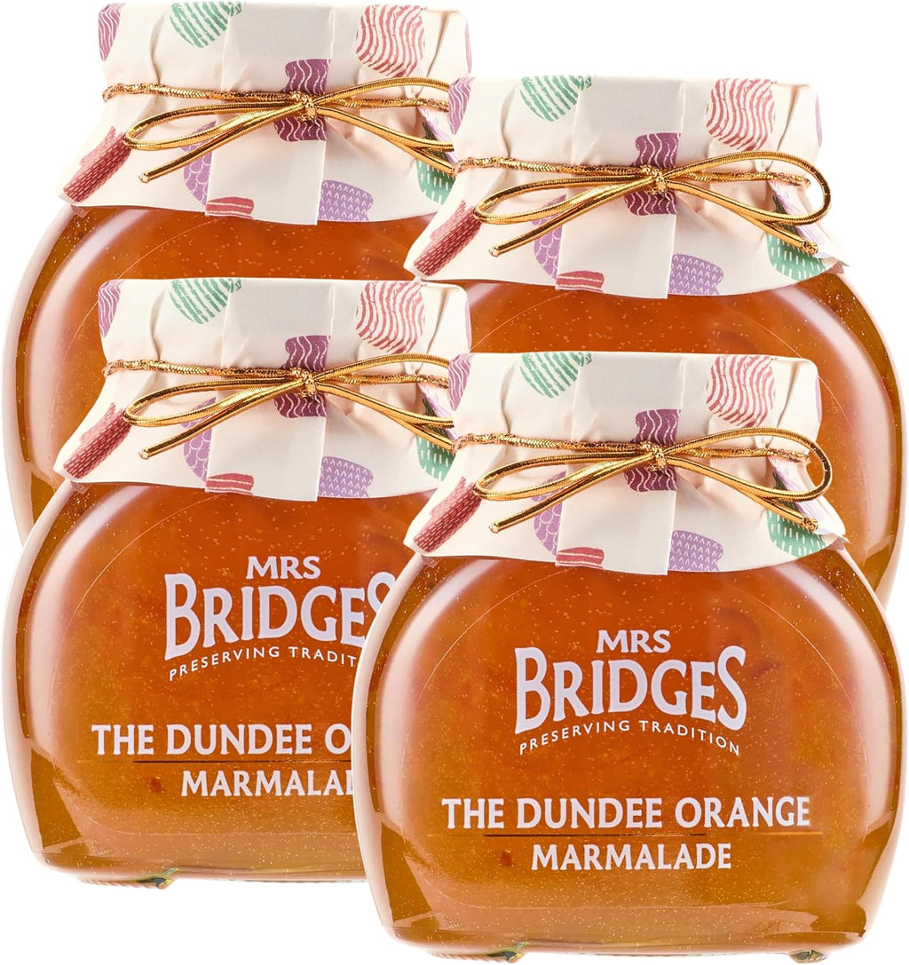 Mrs Bridges Dundee Orange Marmalade, Made in Scotland, 12oz Jar (Pack of 4)