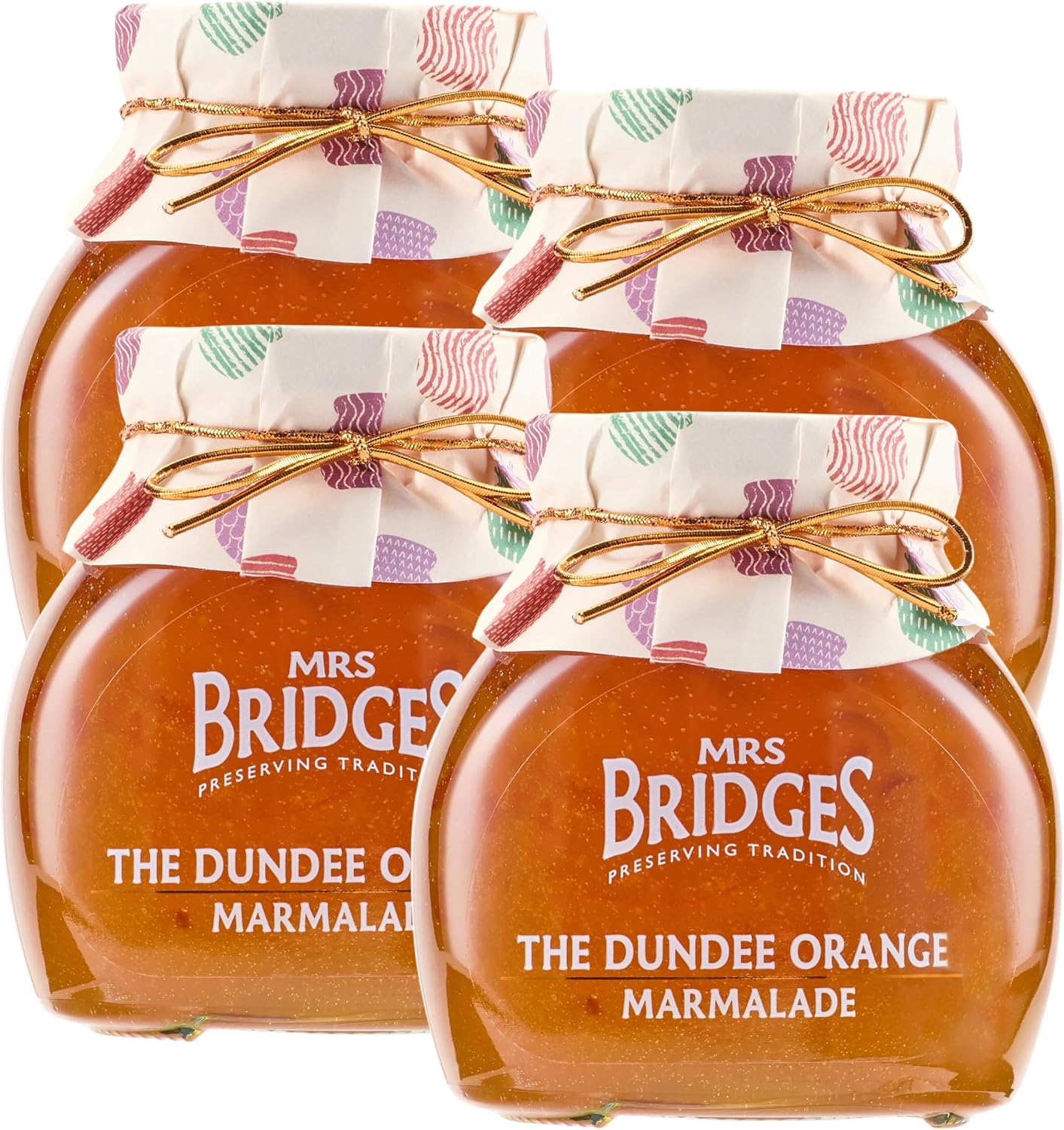 Mrs Bridges Dundee Orange Marmalade, Made in Scotland, 12oz Jar (Pack of 4)