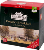 Ahmad Tea Black Tea, English Breakfast Teabags individually wrapped in foil, 100 ct - Caffeinated & Sugar-Free