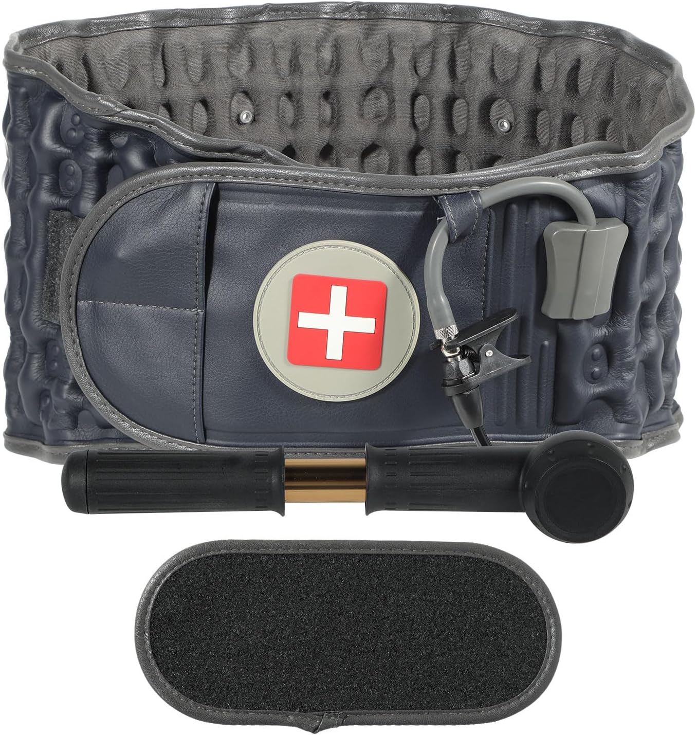 Decompression Back Belt for Pain Relief,Lower Back Traction Device for Women and Men One Size Fits 29-49 inches Waist (Blue)