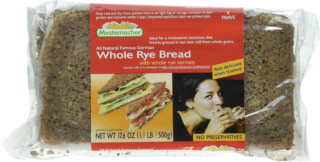 Mestemacher, Bread Whole Rye, 17.6 Ounce