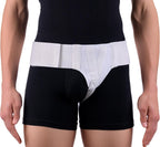 FlexaMed Left Side Inguinal Groin Hernia Truss with Compression Pad White - X-Large