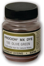 Jacquard Procion Mx Dye - Undisputed King of Tie Dye Powder - Olive Green- 2/3oz Net Wt - Cold Water Fiber Reactive Dye Made in USA