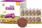 SUNGIVEN Organic Ramen Noodles Purple Sweet Potato Healthy Low Sodium Ready in 3 Minutes Non-Fried Instant No Additives or Preservatives 2.47 OZ (Pack of 10)
