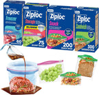 Ziploc Brand 635 Count Food Storage and Sandwich Bags Variety Pack