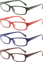 Eyekepper 4 Pack Reading Glasses Polka Dots Pattern Stylish Readers for Women Reading +2.25