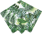Talking Tables Pack of 20 Tropical Cocktail Napkins - Paper Palm Leaf Serviettes for Kid's Jungle Party, Hawaiian Theme, Luau, Summer, Picnic, Decoupage,Green