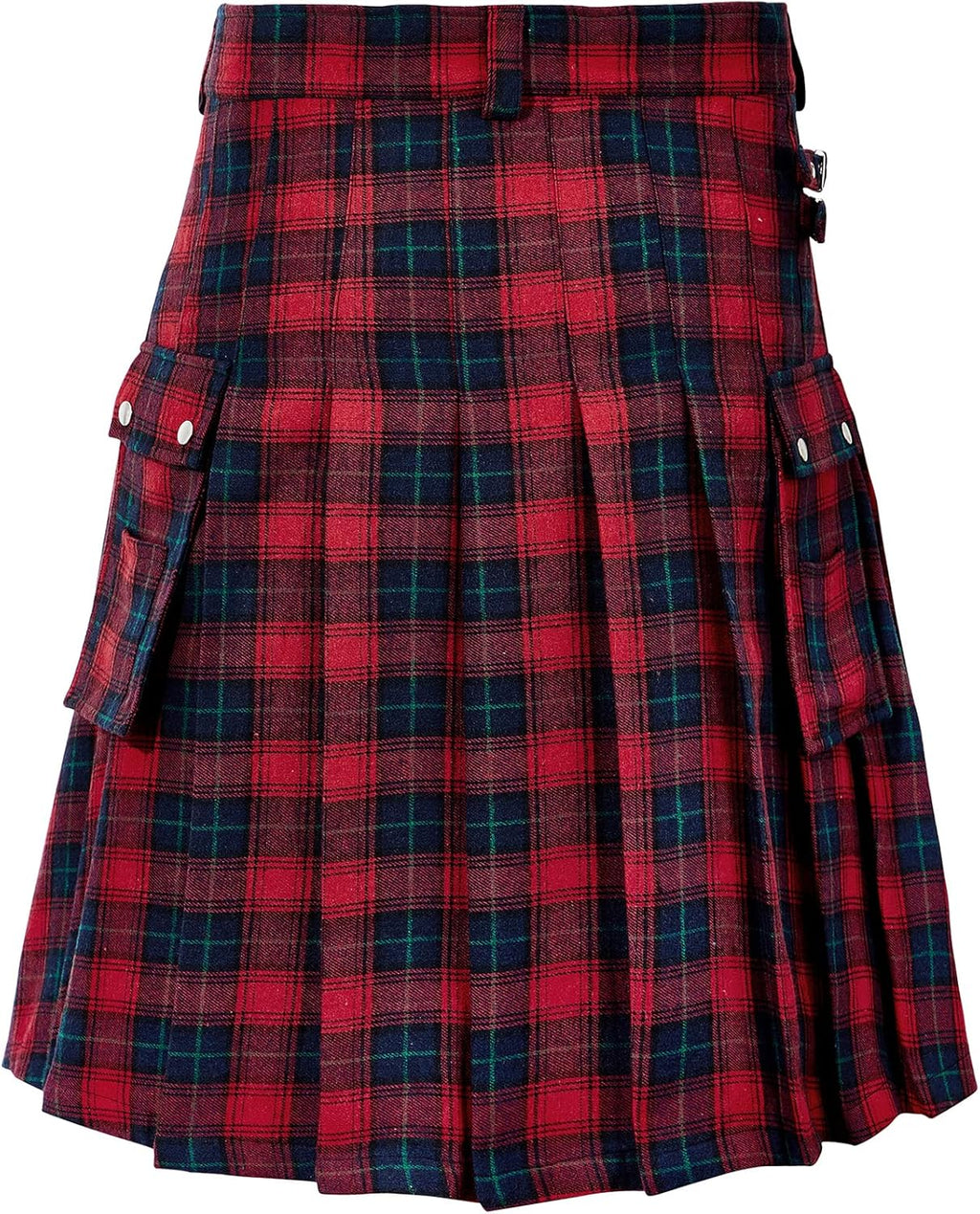 Zando Kilt for Men Scottish Kilt Traditional Highland Tartan Casual Utility Kilts with Adjustable Waist & Big Pockets