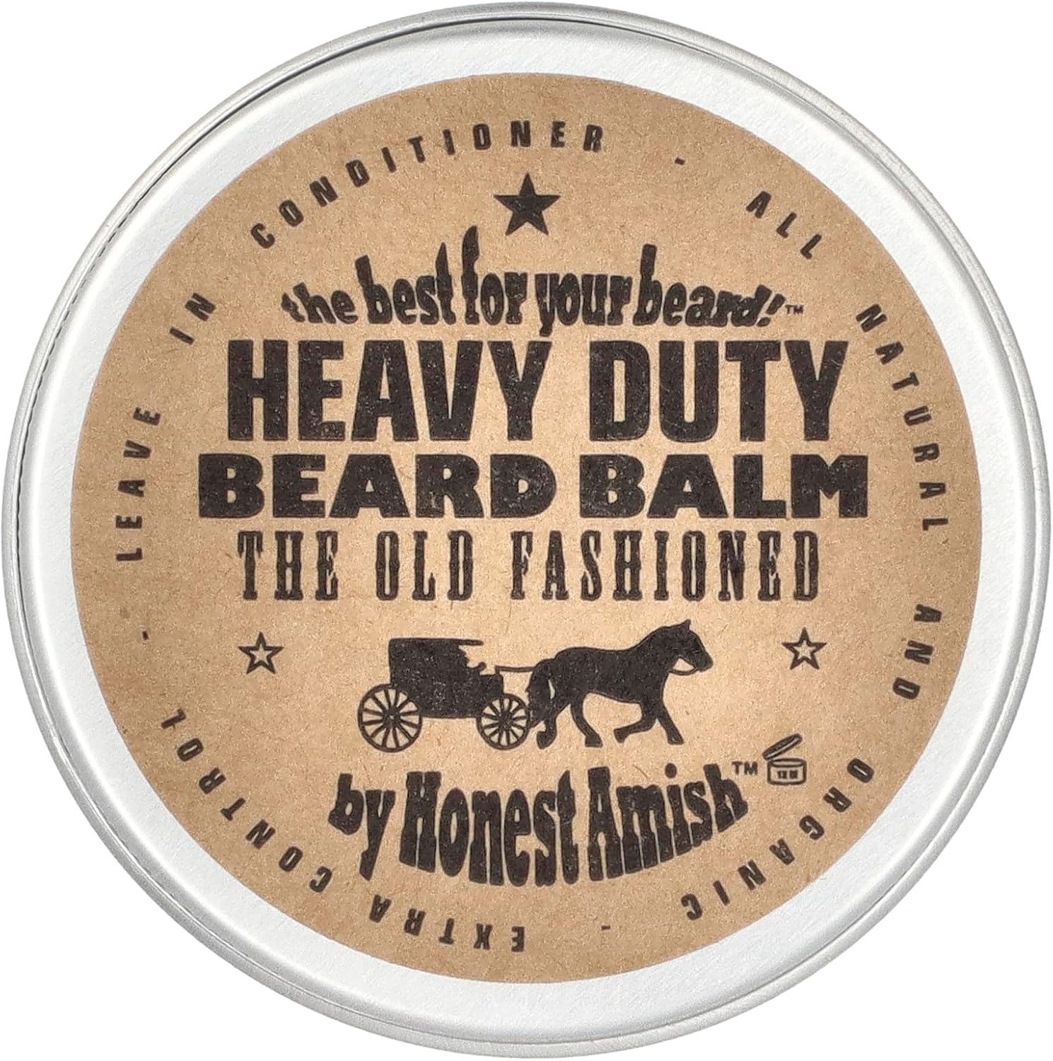 Honest Amish - Heavy Duty Beard Balm - 2 Ounce - Beard Conditioner