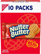Nutter Butter Peanut Butter Sandwich Cookies, 10 Snack Packs (4 Cookies Per Pack)