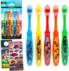 Monster Jam Toothbrush Set - Bundle with 5 Toothbrushes Featuring Trucks Plus Stickers, More | Mosnter Jam Oral Hygiene Kit for Kids and Toddlers