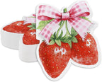 NatNarr 60 Pcs Strawberry Napkins, Pink Bow Strawberrys Cocktail Napkins Strawberry Party Decorations for Baby Shower, Sweet One Birthday, Berry Theme Party
