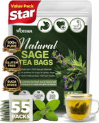 Natural Sage tea 110g.100% natural sage leaves Herbal tea.te de salvia tea bags Additive-Free • Caffeine-Free • Sugar-Free • Vegan