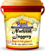Rani Natural Jaggery (Gujarati Soft Jaggery) 64oz (4lbs) 1.81kg Bulk Bucket ~ Gluten Friendly | Vegan | NON-GMO | Kosher | No Salt or fillers | Indian Product