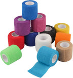 12 Pack Self Adherent Cohesive Wrap Bandages 2 Inches X 5 Yards, First Aid Tape, Elastic Adhesive Athletic, Sports wrap Bandage for Sports, Wrist, Ankle (Rainbow)