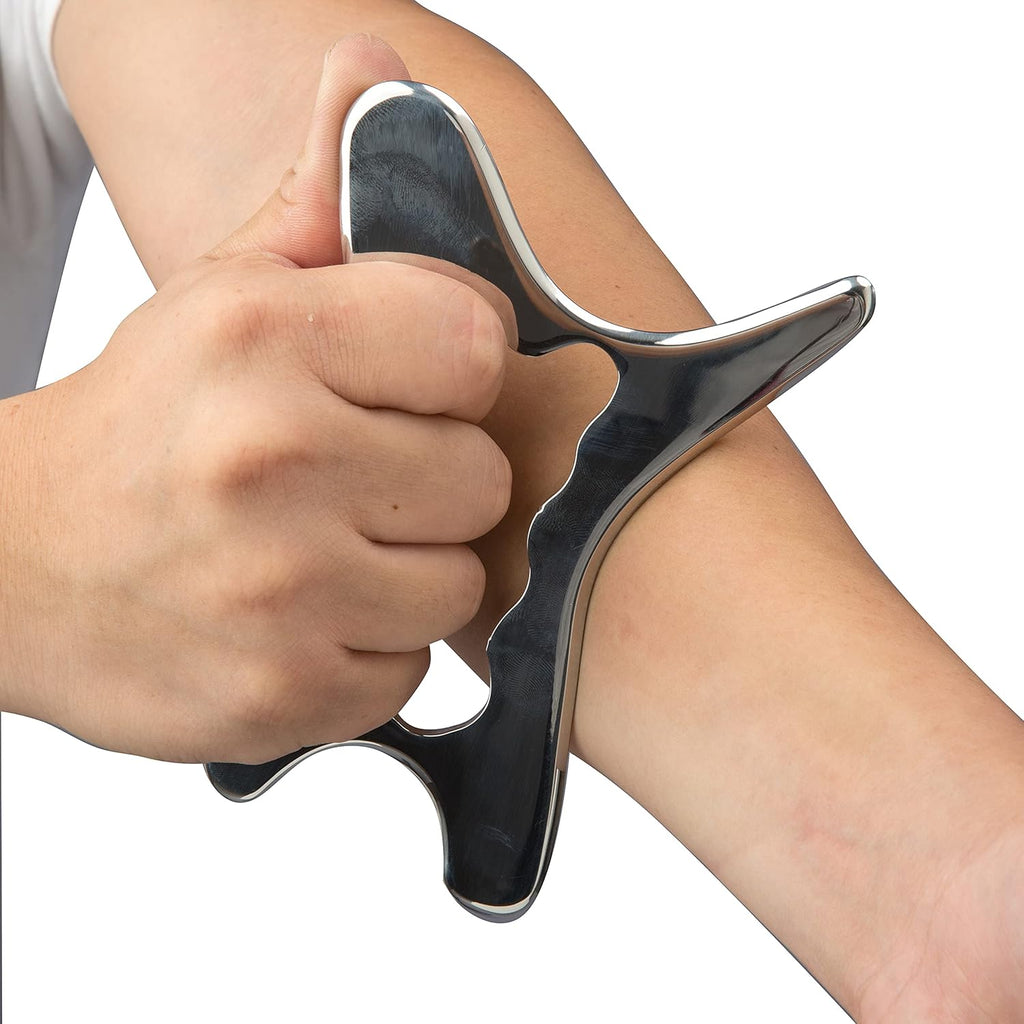 Mikako Stainless Steel Scraping Gua Sha Tools Massage Tool, Muscle Scraper Tool, IASTM Massage Tools for Relaxing Soft Tissue, Reduce Head, Neck, Back Pain
