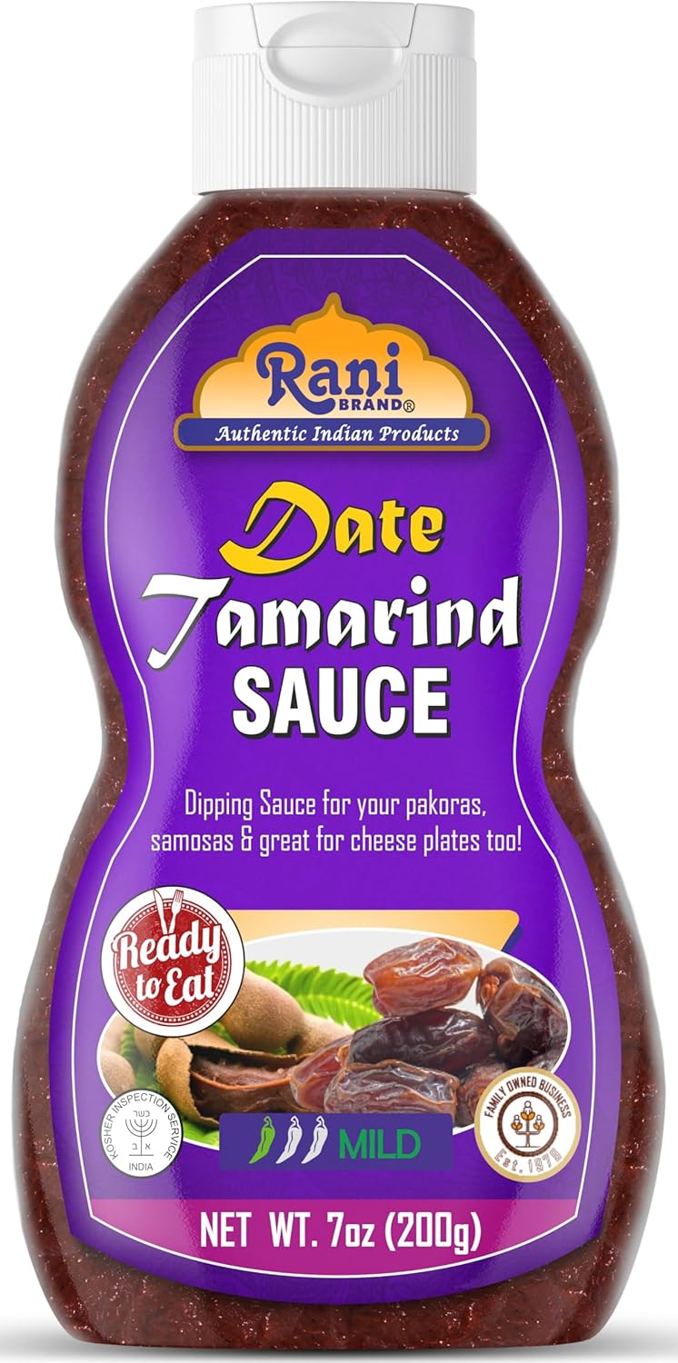 Rani Dates & Tamarind Sauce 7oz (200g) PET Jar, Ready to eat, Vegan ~ Gluten Free | NON-GMO | Kosher | No Colors | Indian Origin