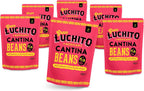 Gran Luchito Mexican Cantina Black Beans 15oz (Pack Of 6) - Vegan - Fat Free - Non GMO - Microwavable Pouch
