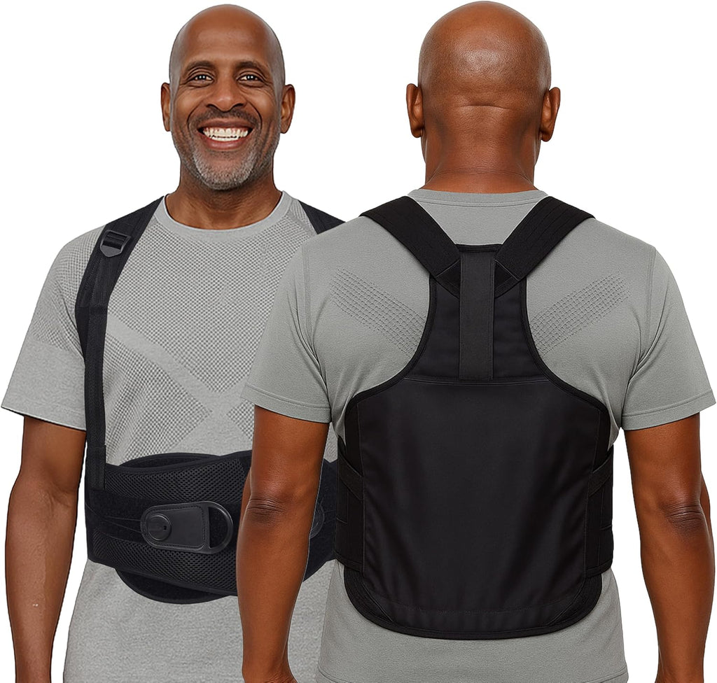 Comfyorthopedic TLSO Thoracic Full Back Brace L0456/L0457 – Medical Grade Upper & Lower Spine Support with Back Compression for Scoliosis, Kyphosis & Post-Surgery Pain Relief, Men & Women