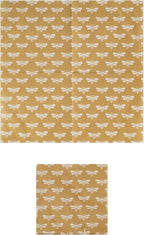 Creative Co-Op Paper Napkins with Bee Pattern, Yellow and White, Set of 50