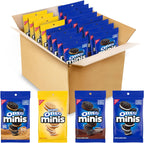 OREO Minis Sandwich Cookies Variety Pack, Original Creme, Chocolate Creme, Peanut Butter Chocolate, and Golden OREO, 16-3 oz Bags