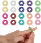 20 Pcs Acupressure Rings, Finger Massager Set Spiky Sensory Rings for Fingers Stress Relief Fidget Sensory Massager for Teens Adults