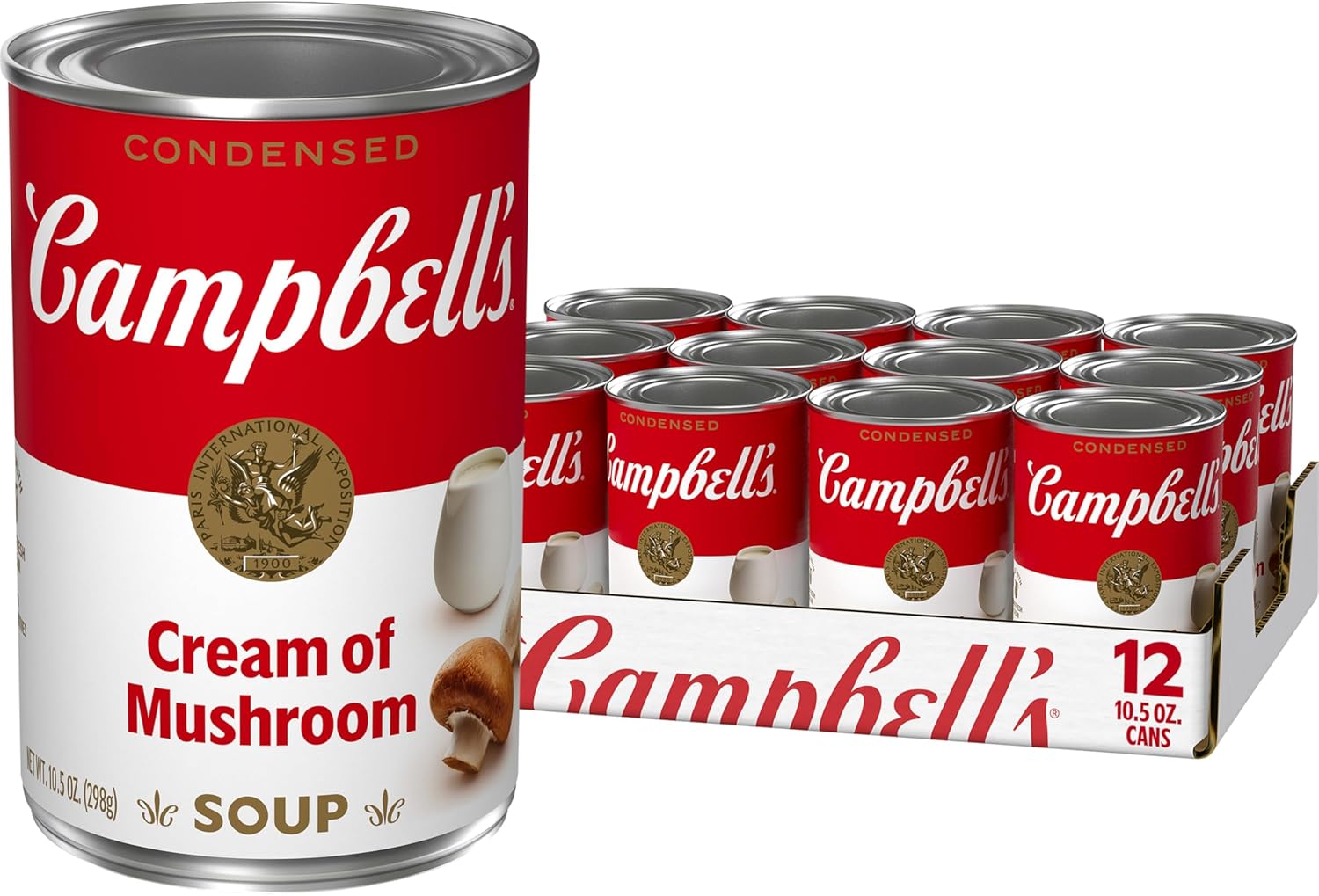 Campbell's Condensed Cream of Mushroom Soup, 10.5 oz Can (12 Pack)