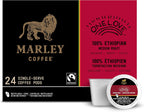 Marley Coffee One Love, 100% Ethiopian, Medium Roast Coffee, Keurig K-Cup Brewer Compatible Pods, 24 Count