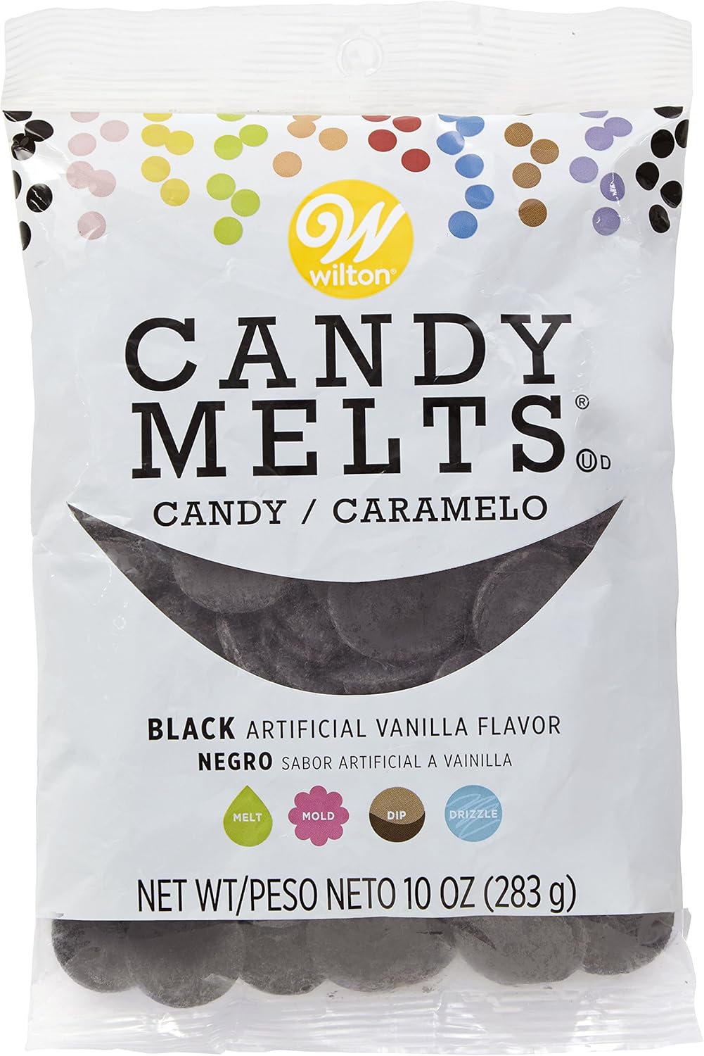 Wilton Black Vanilla Candy Melts, Pastille, 10-Ounce