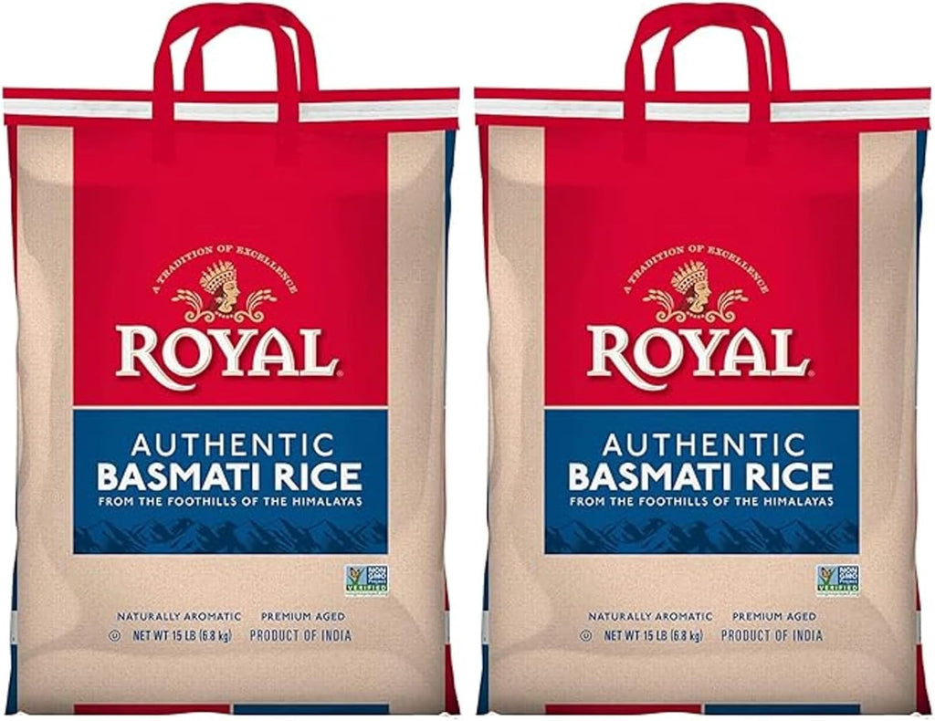 Authentic Royal Basmati White Rice, 15 lbs (Pack of 2)