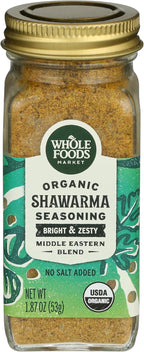 Whole Foods Market, Organic Seasoning, Shawarma No Salt Added, 1.87 Ounce