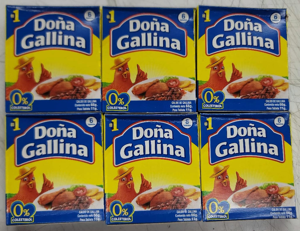 DONA GALLINA CALDO DE GALLINA 6 TABLETAS-6 PACK, 2.3281 Ounce