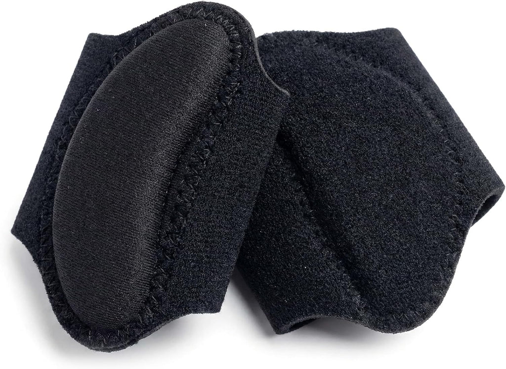 Foot Arch Support Braces for Women Men–Adjustable Compression Arch Support Bands with Gel Pad for Flat Feet, Heel Pain, High & Fallen Arches–Without Strap Anti-Slip Strips–(Pair-Black)