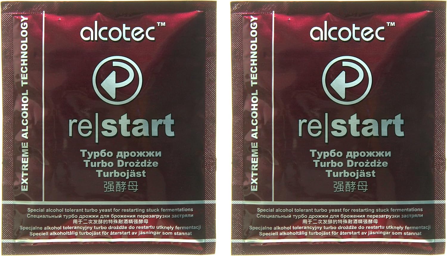 Alcotec ReStart Turbo Yeast | Super Yeast Designed For Stuck Fermentation | Wine Yeast for Wine Making | (Pack of 2)