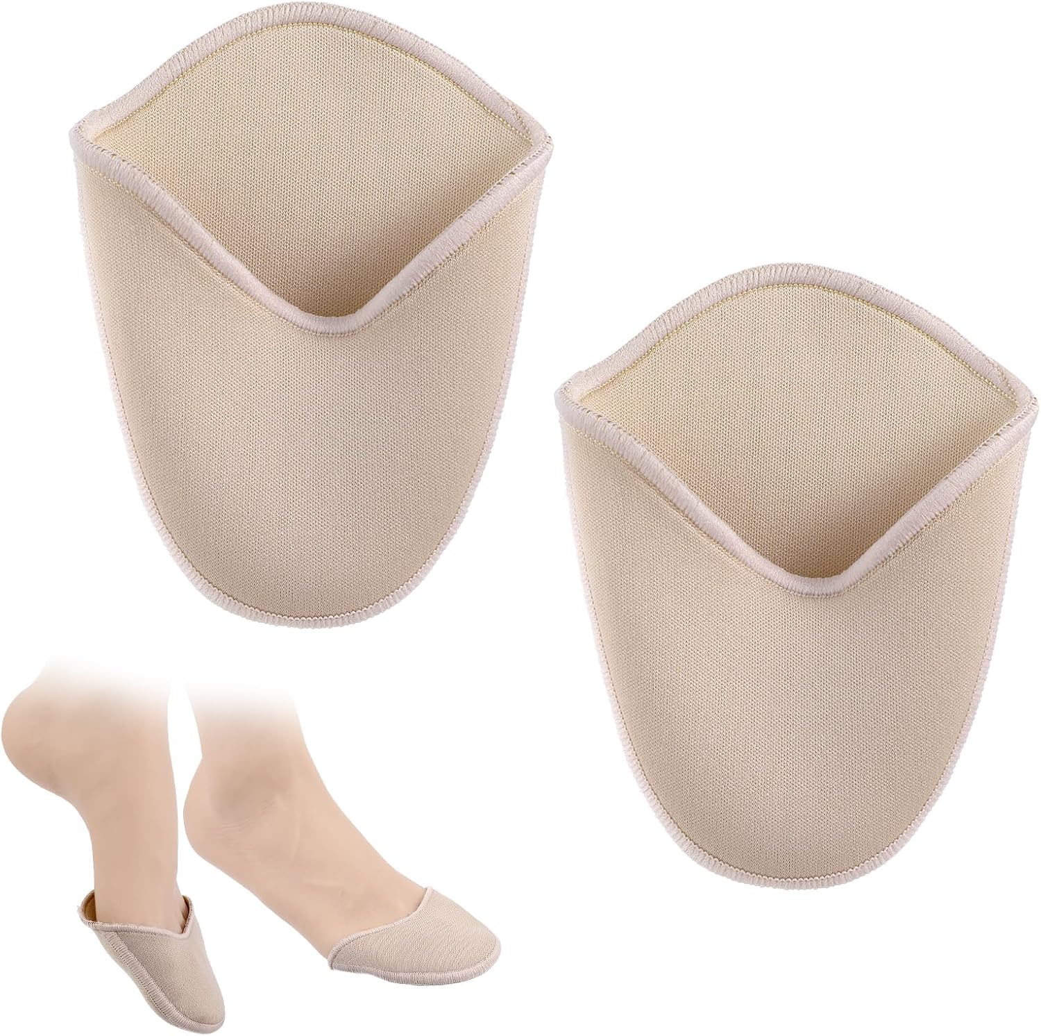 Ballet Toe Pads, Gel Toe Protectors, Silicone Toes Pads Caps Covers for Ballet Pointe Shoes High Heels Pain Relief, Reusable Toes Sleeves for Women Men