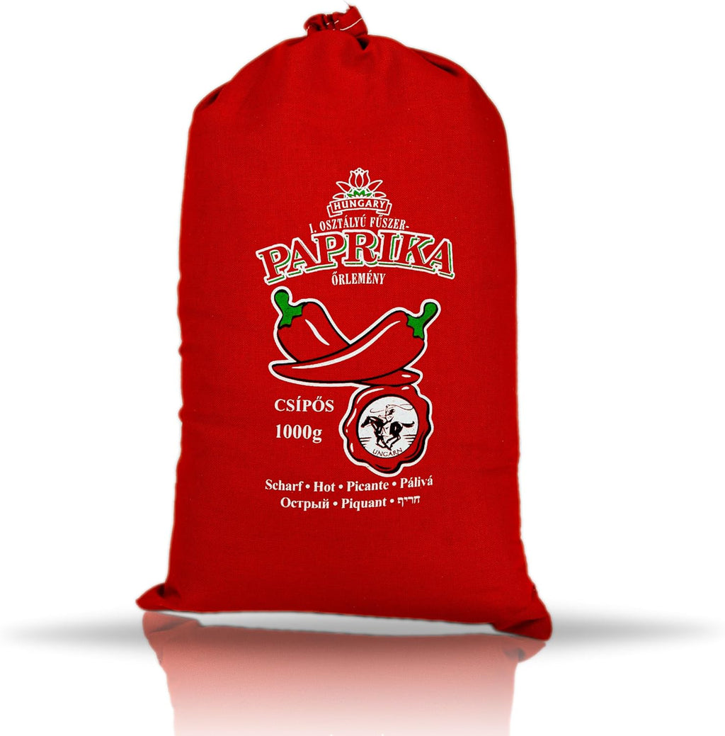 Hungarian Paprika Premium Quality Sweet/Hot/Smoked (Origin: Kalocsa,Hungary) (Hot, 1000g)