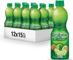 ReaLime 100% Lime Juice, 15 fl oz bottle (Pack of 12), Made with Lime Juice from Concentrate, Gluten-Free, Sodium Free, Perfect Mixer to add to Cocktails and Marinades