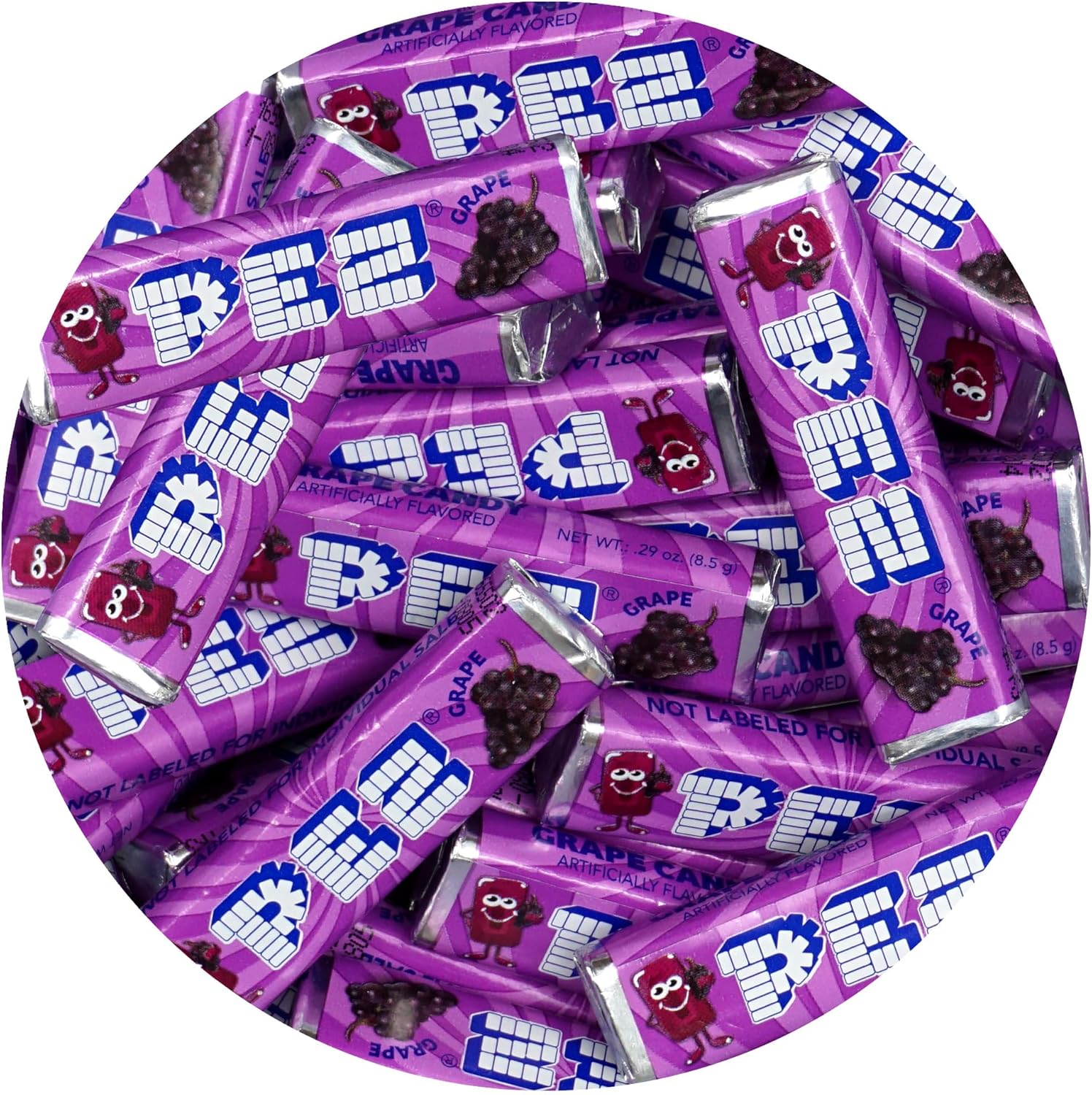 Candy Refills, Grape Flavor, 1 Pound Bulk Bag (Approx. 40 Pieces), Candy Wrapped