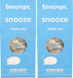 teapigs Snooze Sleepy Tea Bags, 15 Count, Herbal Blend of Apple, Lavender & Chamomile, Calming Organic Herbal Tea (Pack of 2)